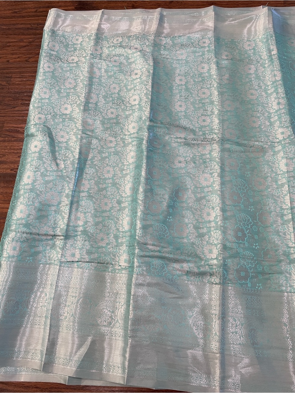 Light Blue Floral saree